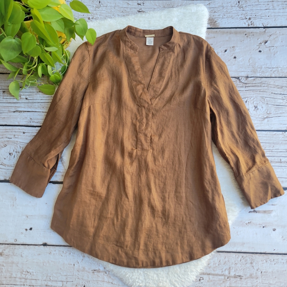 Magaschoni Linen Tunic Size Small - image 1